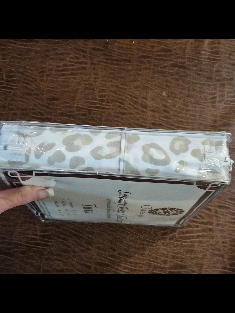Serenity Sleep Twin Sheet Set by - Taupe Leopard Print